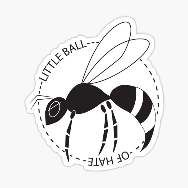 The little balls of hate called: Wasps! Sticker