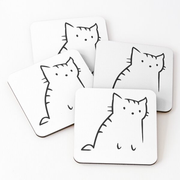 Item preview, minimalistic cartoon cat designed and sold by Creativeart1974.