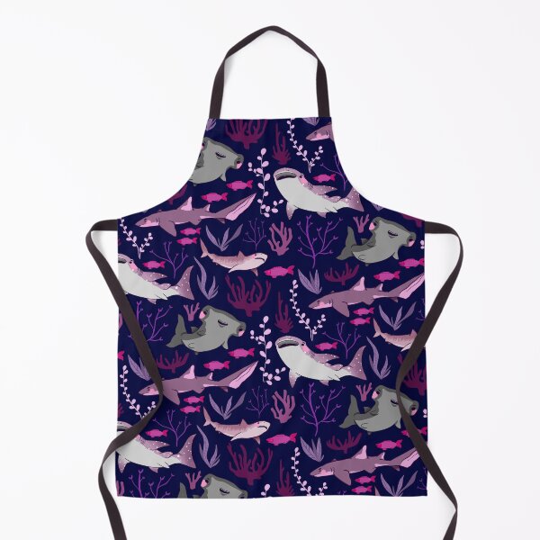 Item preview, Sharks #1 - Cute Pink and Purple Cartoon Fish Ocean Pattern designed and sold by TheRainbowRoom.