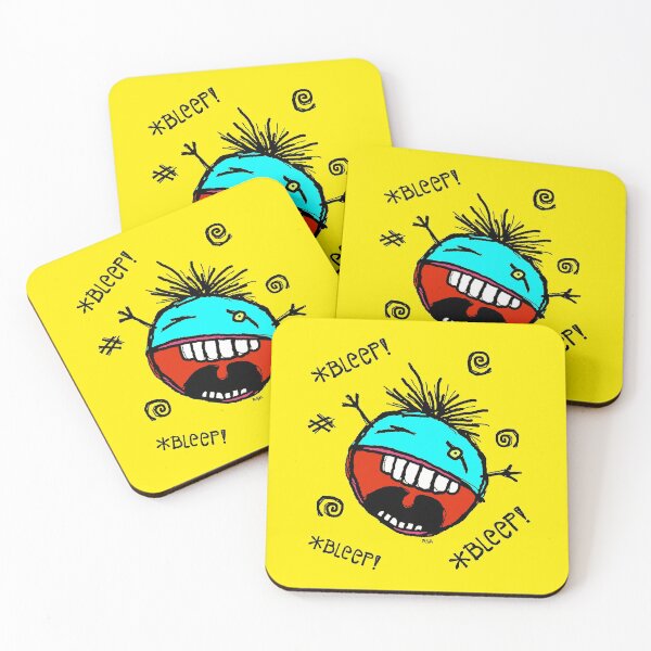Item preview, *BLEEP! *BLEEP! *BLEEP* meanie blue designed and sold by RawSunArt.
