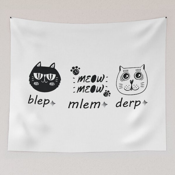 Item preview, BLEP/MLEM/DERP designed and sold by RababE.