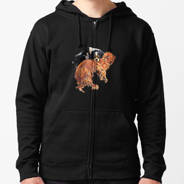 Vista previa del artículo con la obra «Dos lindos adorables King Charles Spaniel diseño gráfico arte», diseñado y vendido por forziati design.