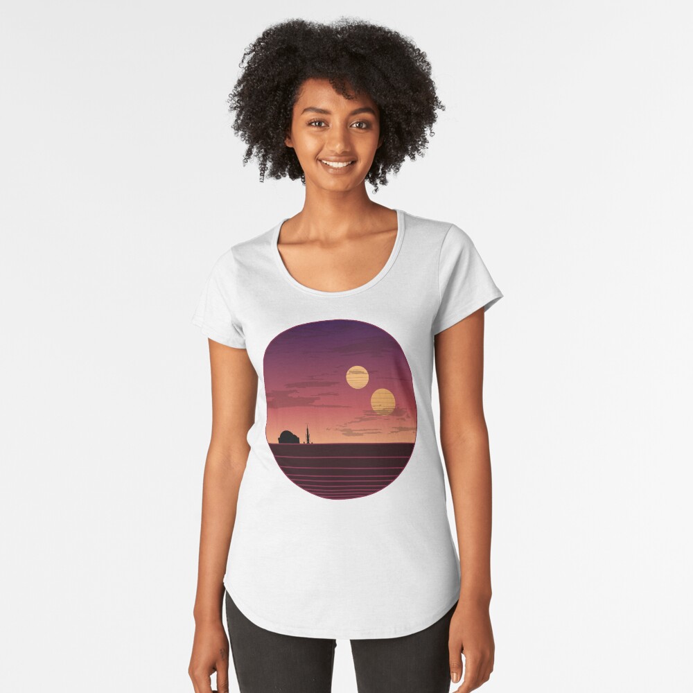Vista previa del artículo con la obra «Camiseta premium de cuello ancho», diseñado y vendido por DavidDentAM.