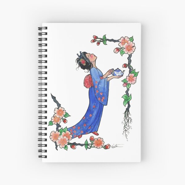 Aperçu de l'œuvre Femme japonaise avec des fleurs de cerisier créée et vendue par knmcgonigal.