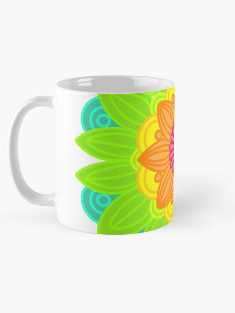 Thumbnail 5 of 6, Coffee Mug, Neon mandala designed and sold by RMSdesigns.