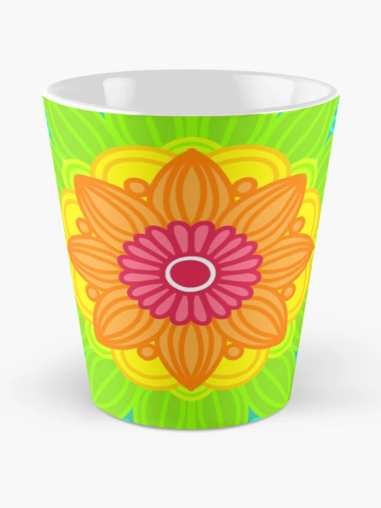 Thumbnail 2 von 4, Kaffeebecher, Neon Mandala designt und verkauft von RMSdesigns.