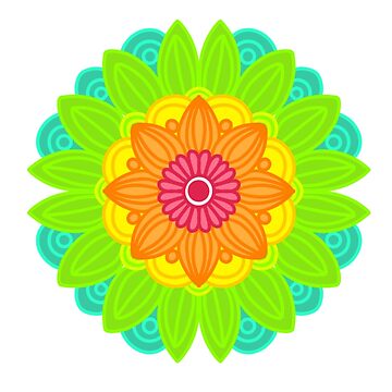 Artwork thumbnail, Neon mandala  by RMSdesigns