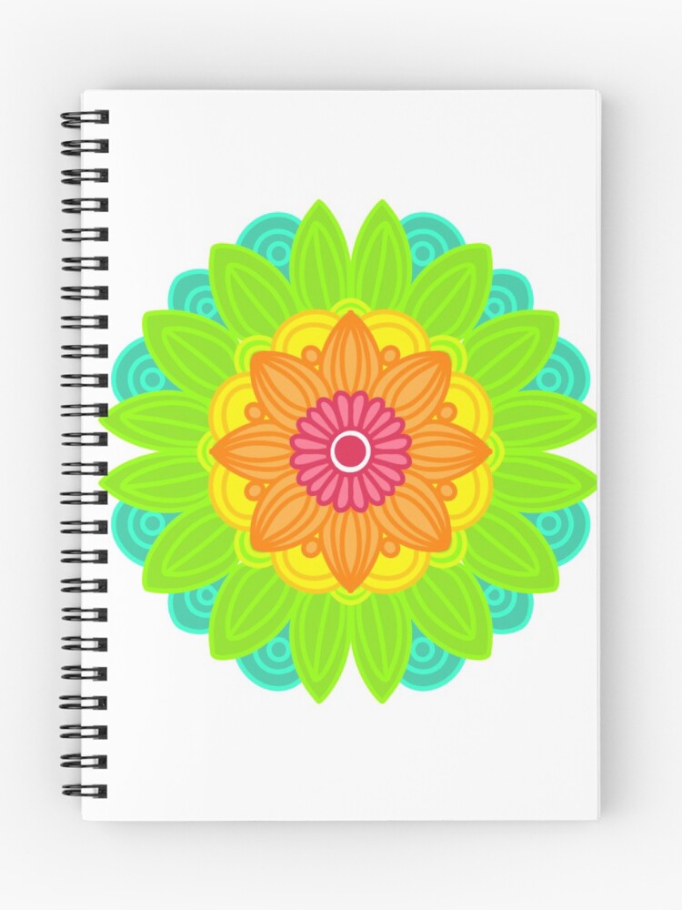 Thumbnail 1 of 3, Journal, Neon mandala designed and sold by RMSdesigns.