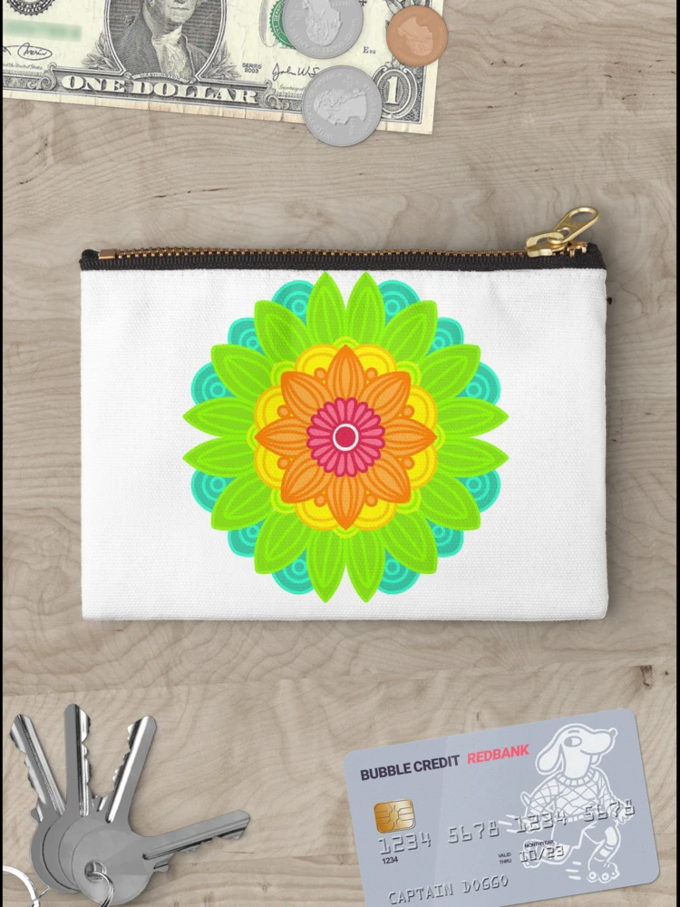 Thumbnail 3 of 4, Zipper Pouch, Neon mandala  designed and sold by RMSdesigns.