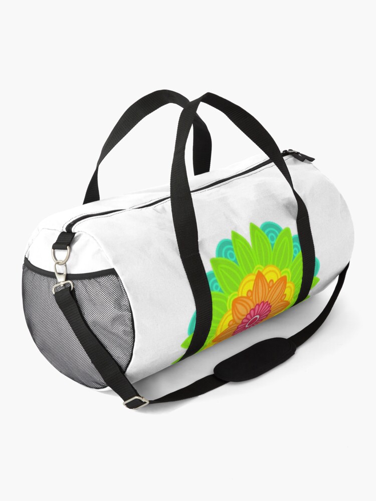 Thumbnail 2 of 3, Duffle Bag, Neon mandala  designed and sold by RMSdesigns.