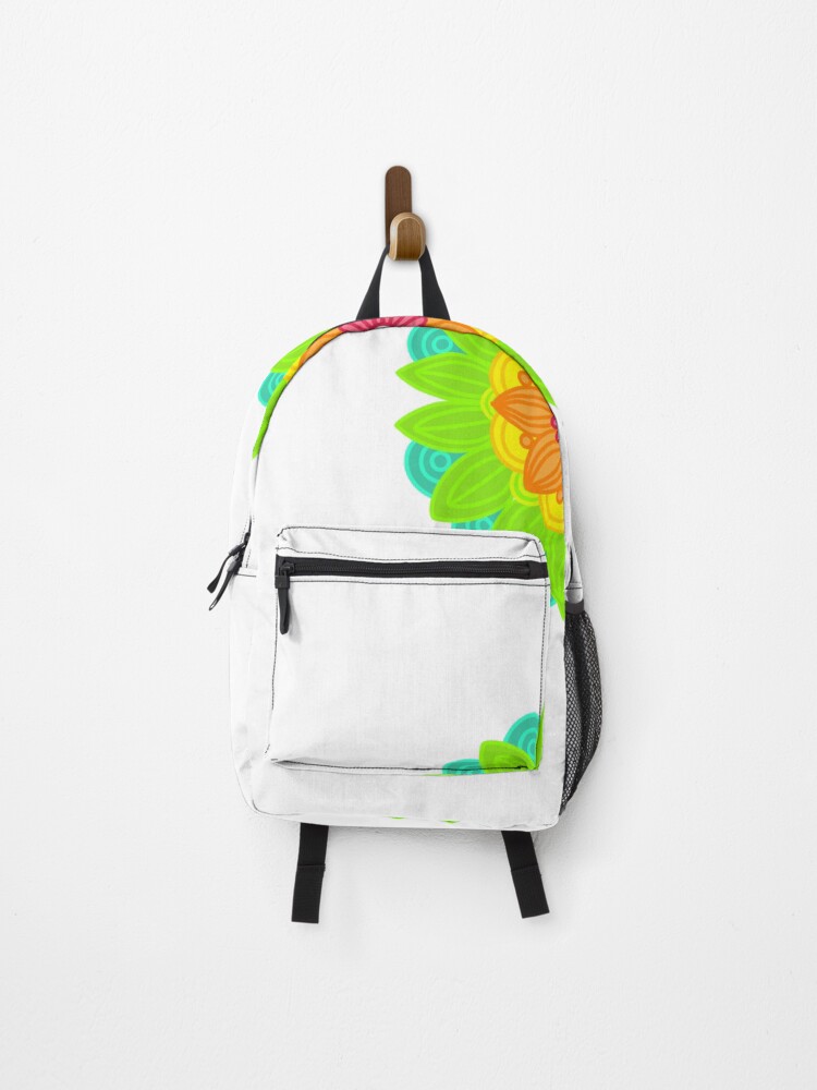 Thumbnail 1 of 3, Backpack, Neon mandala designed and sold by RMSdesigns.