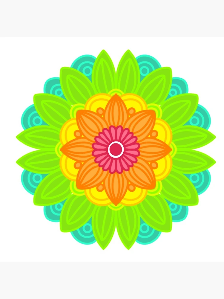 Thumbnail 3 of 3, Pin, Neon mandala designed and sold by RMSdesigns.