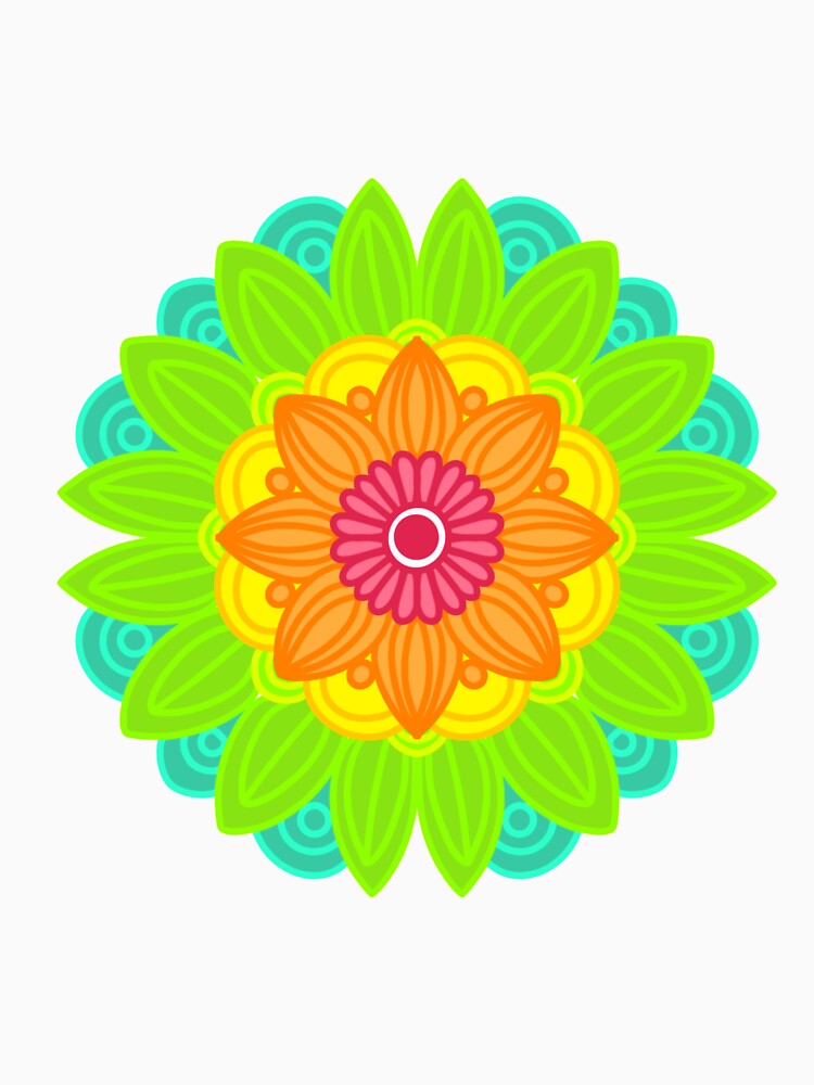 Thumbnail 6 of 6, Pullover Hoodie, Neon mandala designed and sold by RMSdesigns.