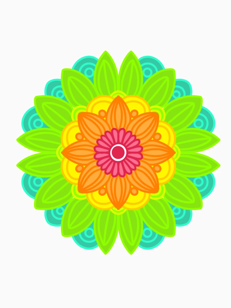 Thumbnail 6 of 6, Pullover Hoodie, Neon mandala designed and sold by RMSdesigns.