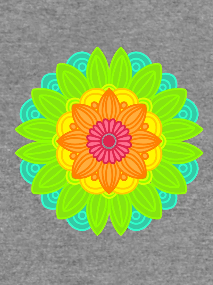 Thumbnail 6 of 6, Lightweight Sweatshirt, Neon mandala designed and sold by RMSdesigns.