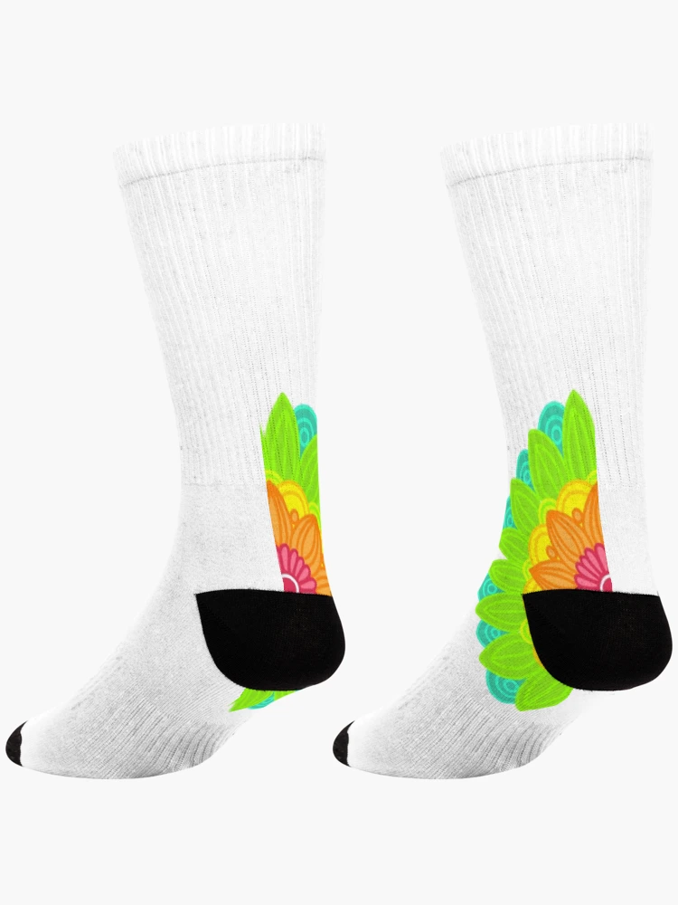 Thumbnail 4 von 5, Socken, Neon Mandala designt und verkauft von RMSdesigns.