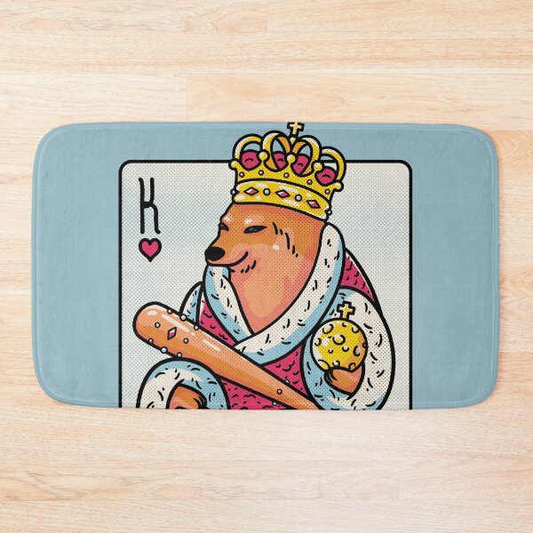 Item preview, Cheems - The King | King of Hearts Playing Card | Shibe | Shiba Inu Wacky and Uncharacteristic | Cheemzilla  | Baseball Bat | Ironic Dank Meme Bonk designed and sold by Any Color Designs.