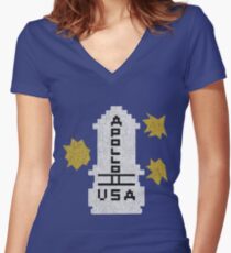 Hallo Apollo 11 (Die Glänzende) Sweater Textur 2 Danny Torrence Shirt mit V-Ausschnitt