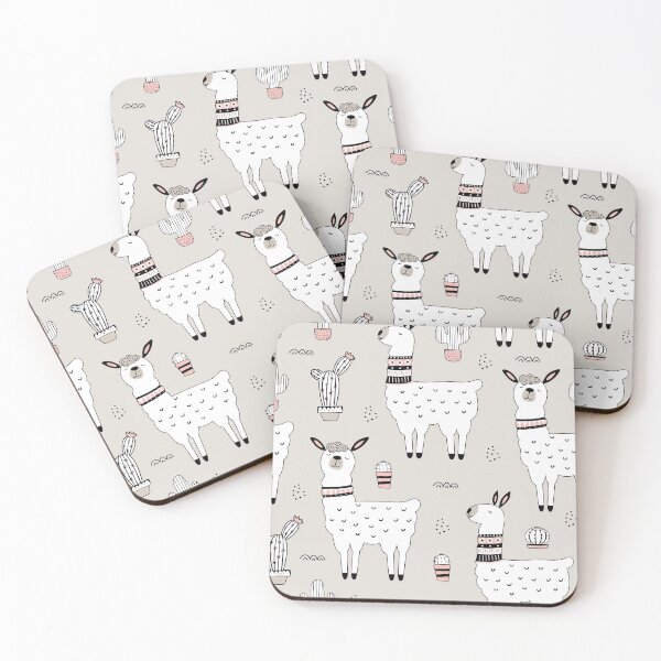 Item preview, Hand drawn llama and cactus  designed and sold by della95.