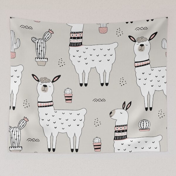 Item preview, Hand drawn llama and cactus  designed and sold by della95.