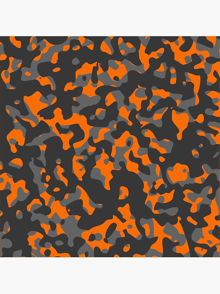 Black Gray Orange Urban Camouflage 