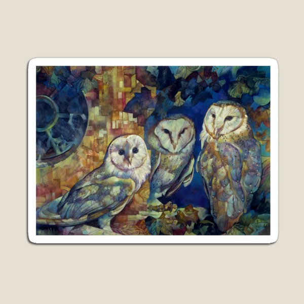 barn owls Magnet