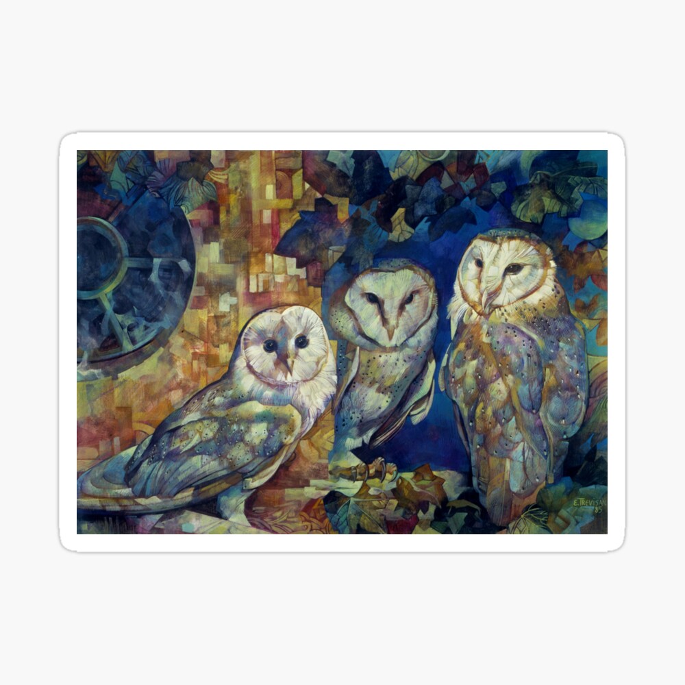 barn owls Sticker