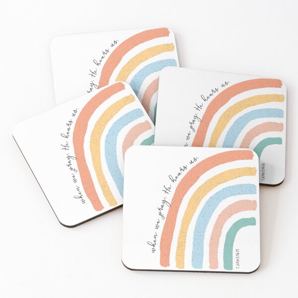 Item preview, Pastel Rainbow 1 John 5:15 - He Hears Us designed and sold by amazingjoy.