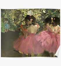 Edgar Degas - Dancers In Pink Poster