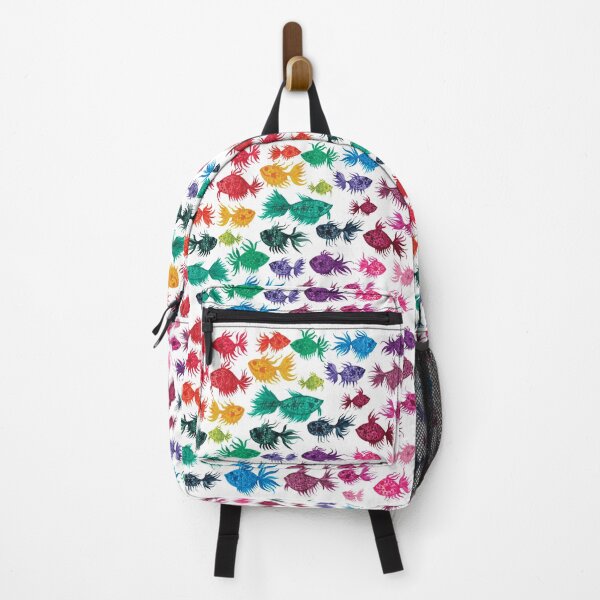 Item preview, Rainbow Watercolor Fish Pattern designed and sold by HeatherNafeArt.