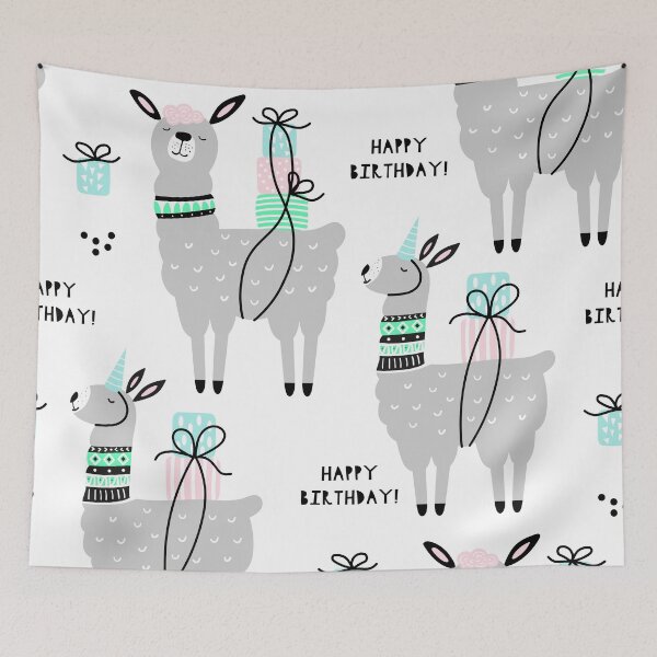 Item preview, Cute llama happy birthday designed and sold by della95.