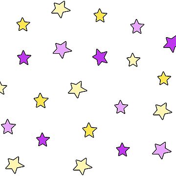 Purple and yellow college mini star pack Sticker for Sale by