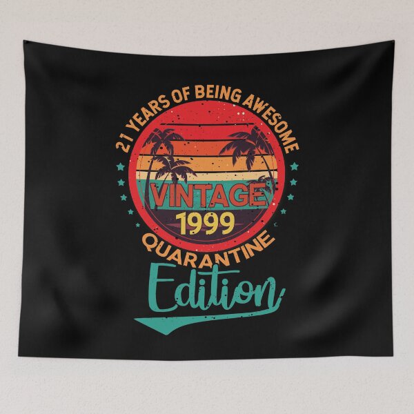 Item preview, 21st Birthday Retro Quarantine Edition Vintage Birthday 1999 21 Years Of Being Awesome designed and sold by BaseStore.