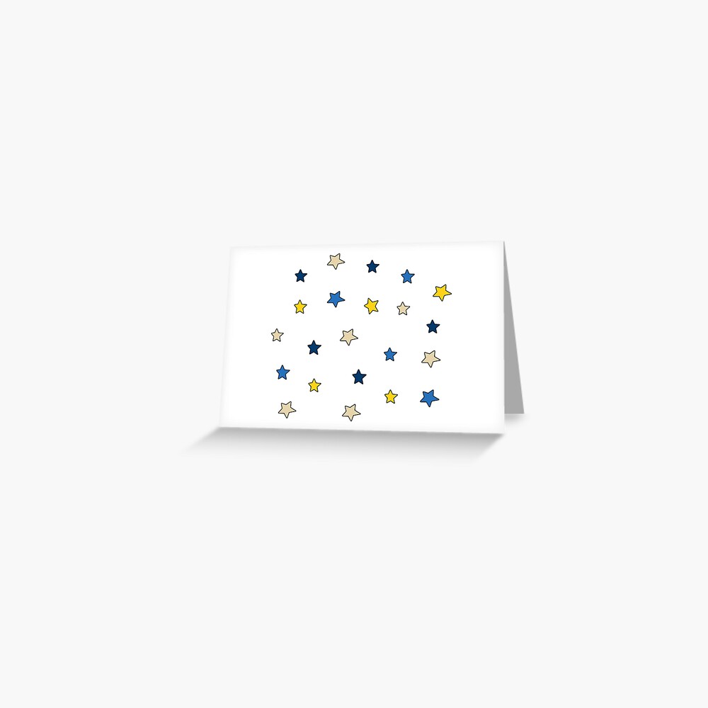 blue and yellow college mini star pack Sticker for Sale by colleenm2