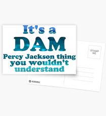 "It's a Dam Percy Jackson Thing" Blue Sea Writing Postcards