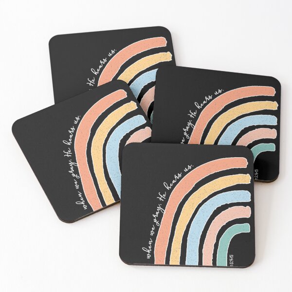Item preview, 1 John 5:15 - He Hears Us - Pastel Rainbow  designed and sold by amazingjoy.