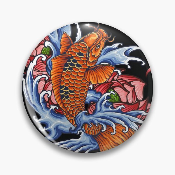 Item preview, Japanese Koi Goldfish designed and sold by RedsStickerShop.