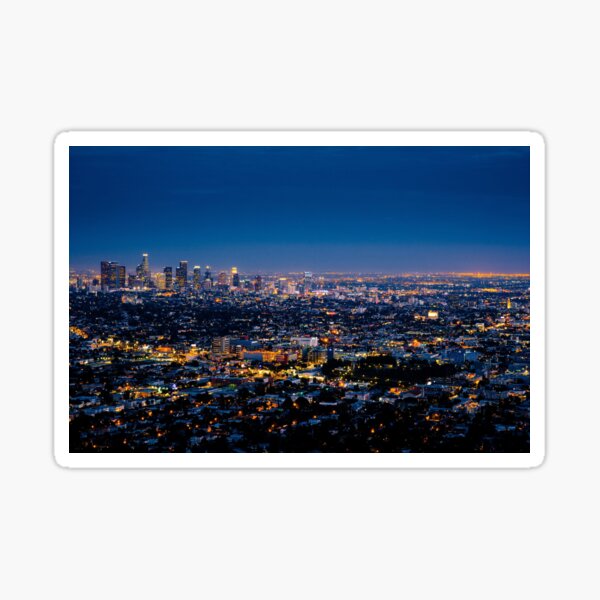 Item preview, Beautiful Los Angeles night skyline designed and sold by ARTPICS SIMPLE.