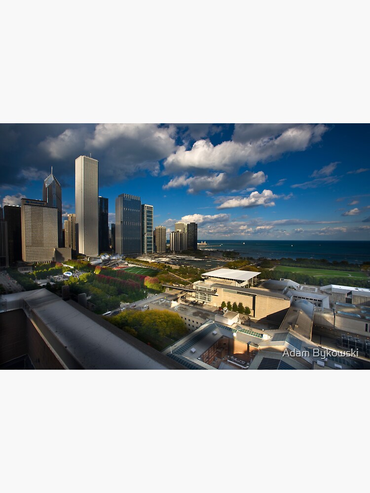 "Chicago Rooftop View" Sticker by Bykowski Redbubble