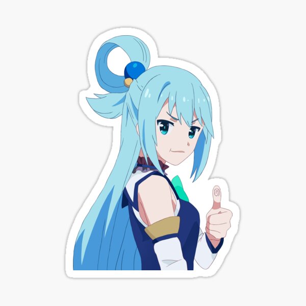 Konosuba -- Aqua Anime Decal Sticker – KyokoVinyl