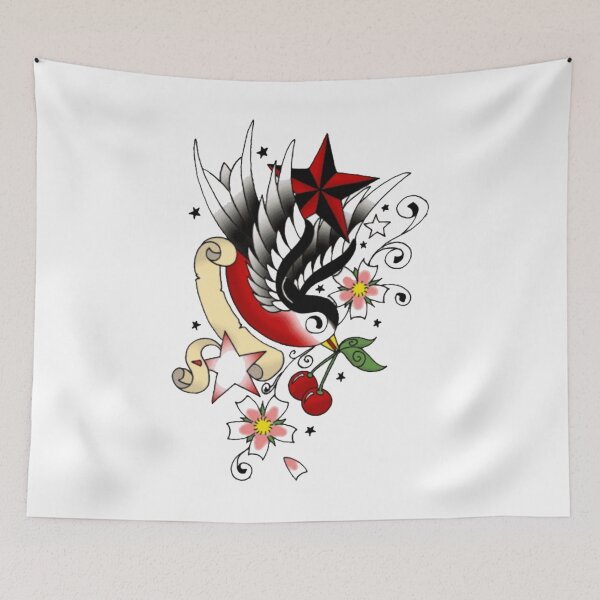 Item preview, Swallow vintage tattoo style  designed and sold by Creativeart1974.
