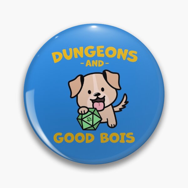 Item preview, Dungeons and Good Bois | Dog with DnD D20 designed and sold by Cute N' Nerdy Shop.