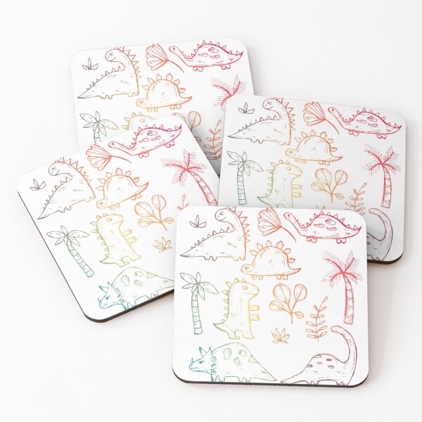 Item preview, Rainbow Dinosaur Cute Kids Pattern designed and sold by Matt Ballinger.