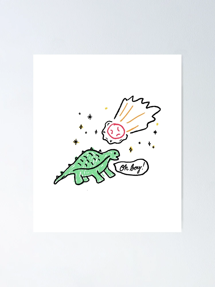 Thumbnail 1 of 3, Poster, "Oh boy!" Dark Humor designed and sold by RedsStickerShop.