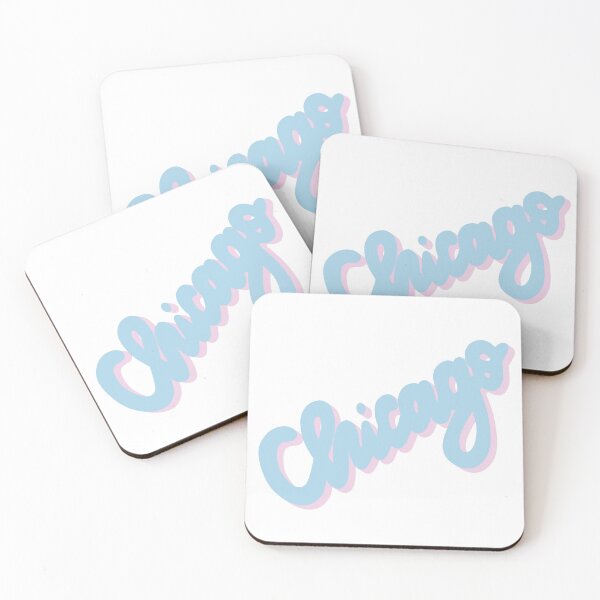 Item preview, Letras de burbuja azul rosa de Chicago designed and sold by enkdesign.