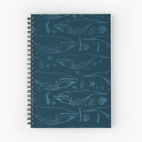 Item preview, Ballenas en las profundidades (azul) designed and sold by Bear Draws.