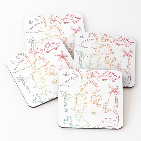 Item preview, Rainbow Dinosaur Kids Cute Pattern designed and sold by Matt Ballinger.