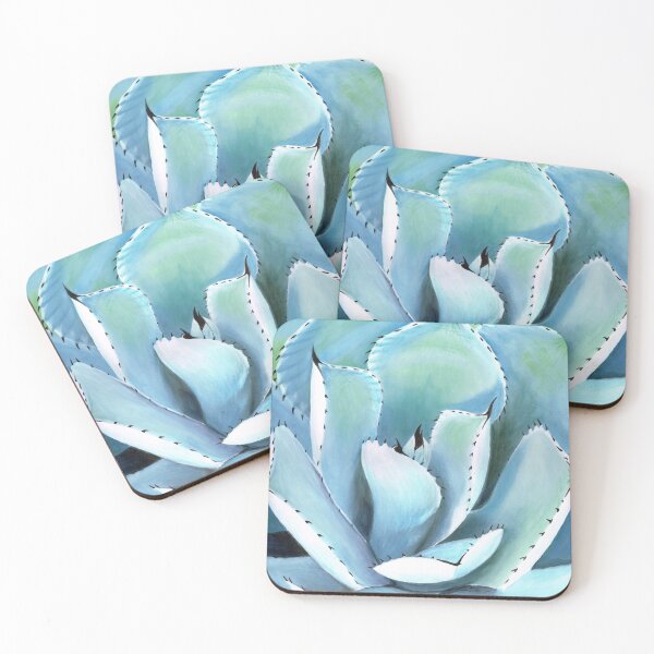 Item preview, Blue Green Succulent Painting designed and sold by Anne-Marie Bloor.