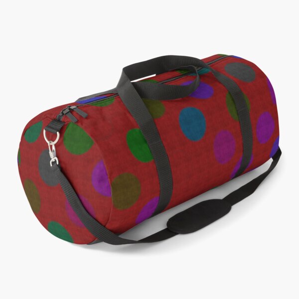 Item preview, Luxe Colorful Polka Dots on Red designed and sold by vortexatelier.