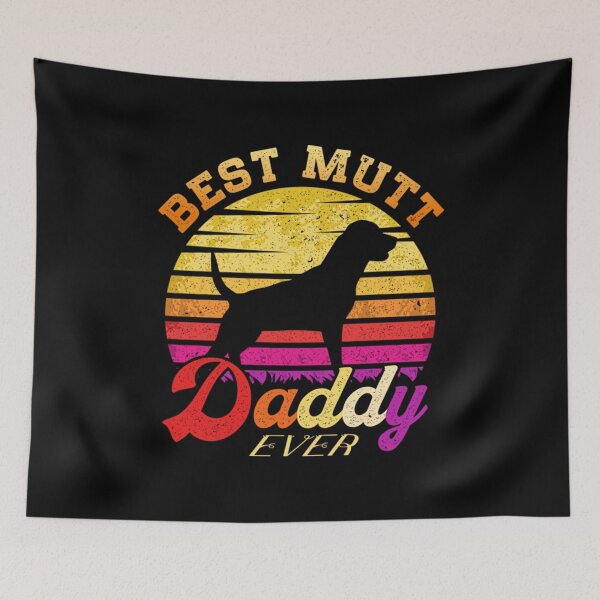 Item preview, Mutt Dad Best Daddy Dog Lover Retro Vintage - Funny gift designed and sold by JoeyTrautwein.